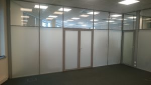 Цельностеклянная офисная противопожарная перегородка / серия FRM5285